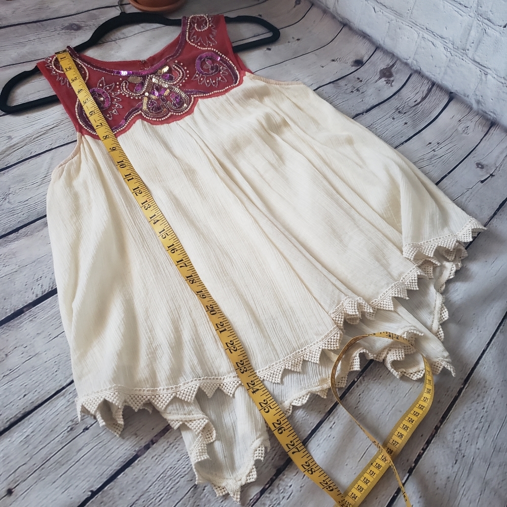 Free People Sequins Embellished Flowy Top XS - Picture 11 of 13